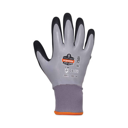 Proflex 7501 Coated Waterproof Winter Gloves, En388: 2131x, 10.5" Long, Large, Gray, Pair