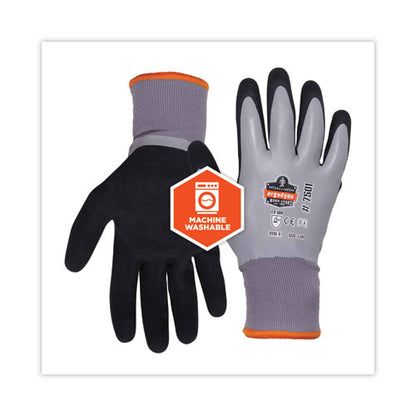 Proflex 7501 Coated Waterproof Winter Gloves, En388: 2131x, 10.5" Long, Large, Gray, Pair