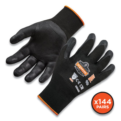 Proflex 7001-case Nitrile Coated Gloves, En388: 4121x, 8.5" Long, Medium, Black, 144 Pairs/carton