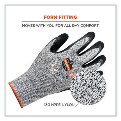 Proflex 7031-case Ansi A3 Nitrile-coated Cr Gloves, En388: 4x42c, 9.5" Long, Small, Gray, 144 Pairs/carton