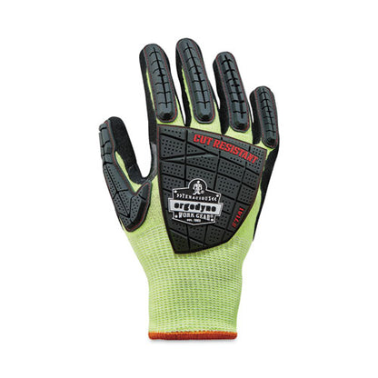 Proflex 7141 Ansi A4 Dir Nitrile-coated Cr Gloves, En388: 4x42dp, 9" Long, Small, Lime, Pair