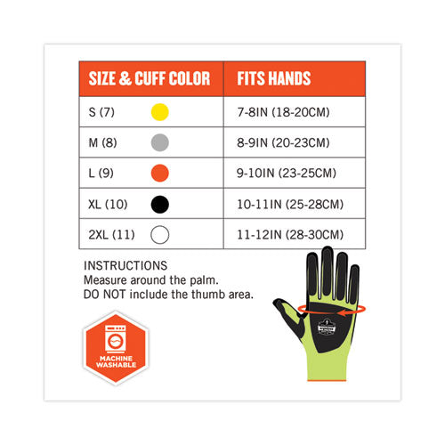 Proflex 7141 Ansi A4 Dir Nitrile-coated Cr Gloves, En388: 4x42dp, 9" Long, Medium, Lime, Pair