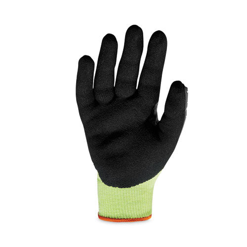 Proflex 7141 Ansi A4 Dir Nitrile-coated Cr Gloves, En388: 4x42dp, 9" Long, Large, Lime, Pair