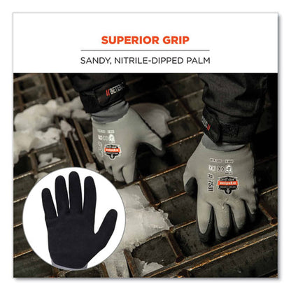 Proflex 7501-case Coated Waterproof Winter Gloves, En388: 2131x, 10" Long, Medium, Gray, 144 Pairs/carton