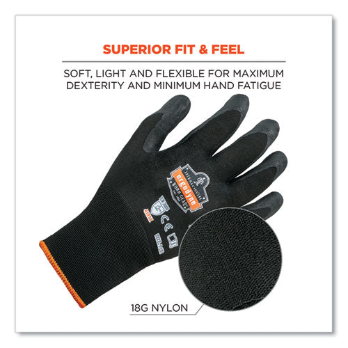 Proflex 7001 Nitrile-coated Gloves, En388: 4121x, 8.5" Long, Medium, Black, Pair
