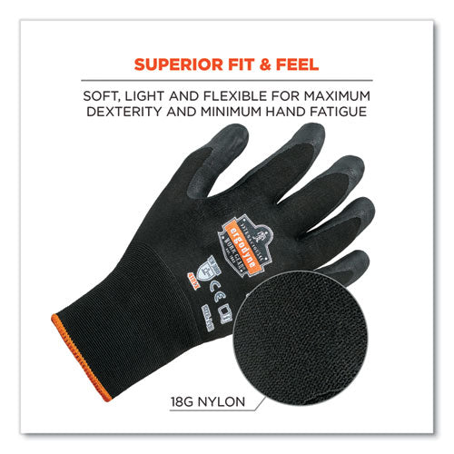Proflex 7001 Nitrile-coated Gloves, En388: 4121x, 9.25" Long, Xx-large, Black, Pair