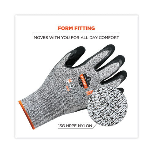 Proflex 7031 Ansi A3 Nitrile-coated Cr Gloves, En388: 4x42c, 10" Long, Large, Gray, Pair