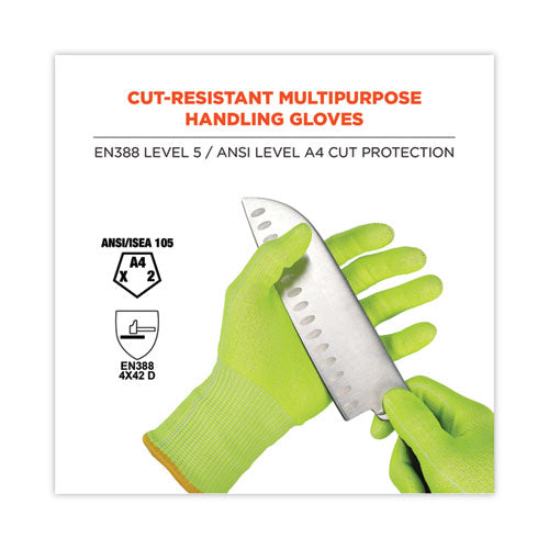 Proflex 7040 Ansi A4 Cr Food Grade Gloves, En388: 2x4xd, Reversible, 12" Long, Xx-large, Lime, 144 Pairs/carton
