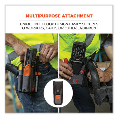 Squids 5540 Handheld Barcode Scanner Holster With Belt Loop, Small, 2.75 X 3.5 X 7.3, Polyester, Gray