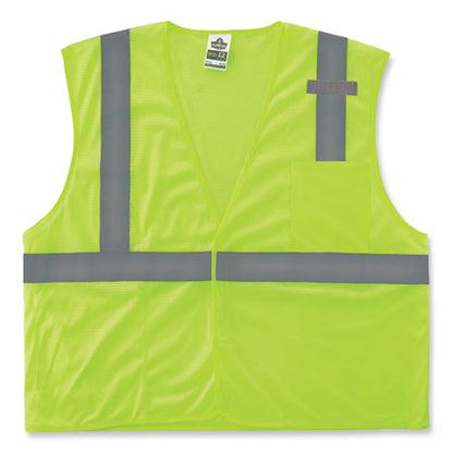 Glowear 8210hl Class 2 Economy Mesh Hook And Loop Vest, Polyester, Small/medium, Lime