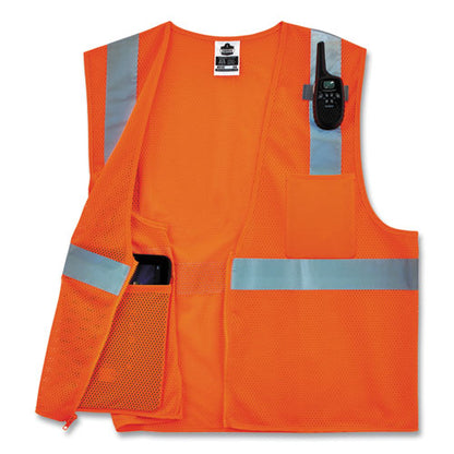 Glowear 8210z Class 2 Economy Mesh Vest, Polyester, Orange, Small/medium