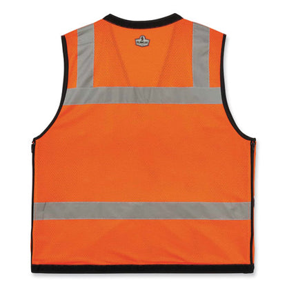 Glowear 8253hdz Class 2 Heavy-duty Mesh Surveyors Vest, Polyester, Small/medium, Orange