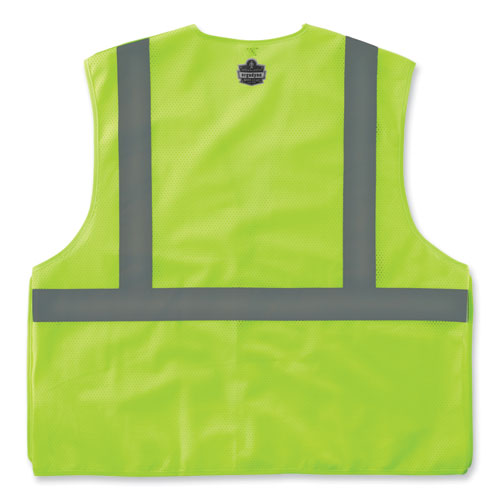 Glowear 8215ba-s Single Size Class 2 Economy Breakaway Mesh Vest, Polyester, 5x-large, Lime