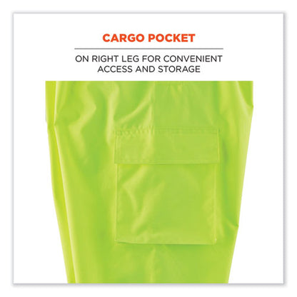 Glowear 8915bk Class E Hi-vis Rain Pants Black Bottom, 3x-large, Lime