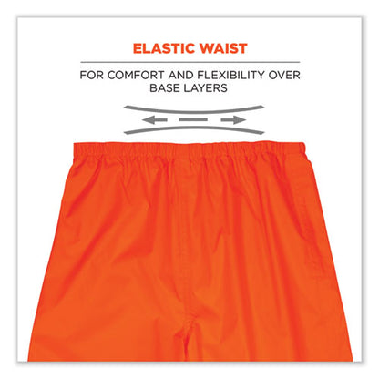 Glowear 8916 Class E Lightweight Hi-vis Rain Pants, Large, Orange