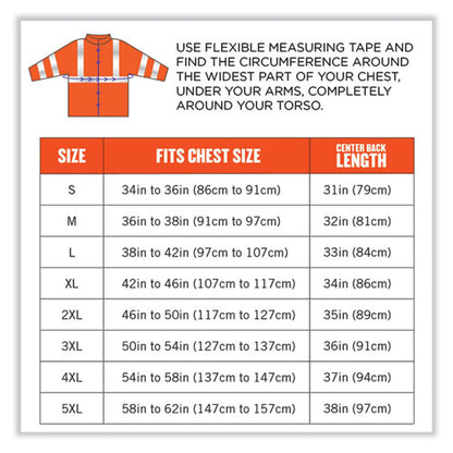 Glowear 8384 Class 3 Hi-vis Quilted Thermal Parka, Medium, Orange
