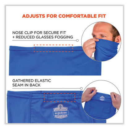 Chill-its 6483 Cooling Neck Gaiter Bandana Pocket, Polyester/spandex, Large/x-large, Blue