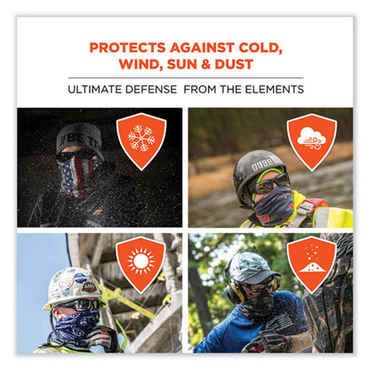 N-ferno 6491 Reversible Thermal Fleece + Poly Multi-band, One Size Fits Most, Light Gray Fade