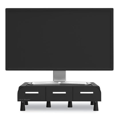 Perch Monitor Stand And Desk Organizer, 13.46" X 12.87" X 2.72", Black/silver