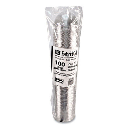 Kal-clear/nexclear Drink Cup Lids, Dome Lid With 1" Hole, Fits 12 Oz To 20 Oz Cold Cups, Plastic, Clear, 1,000/carton
