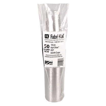 Kal-clear Pet Cold Drink Cups, 10 Oz, Plastic, Clear, 50/bag, 20 Bags/carton
