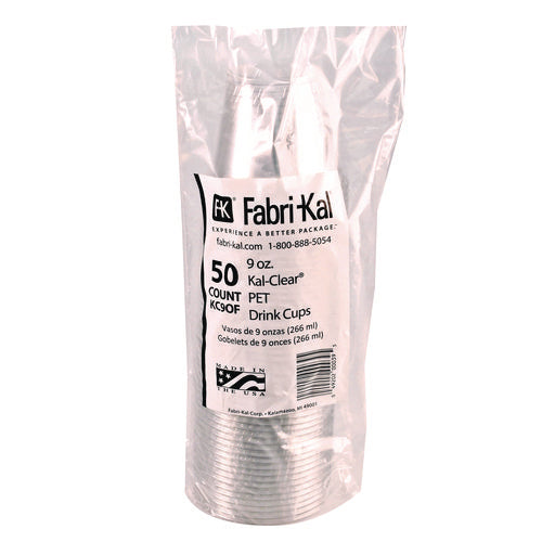 Kal-clear Pet Cold Drink Cups, Old Fashioned Glass, 9 Oz, Plastic, Clear, 50/sleeve, 20 Sleeves/carton