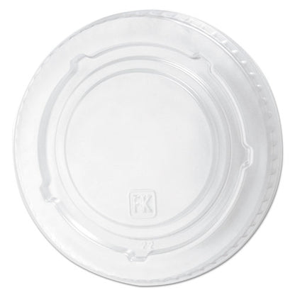 Kal-clear/nexclear Drink Cup Lids, Flat Lid With No Slot, Fits 12 Oz To 20 Oz Cold Cups, Plastic, Clear, 1,000/carton