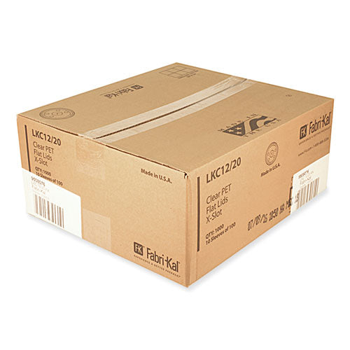 Greenware Cold Drink Lids, X-slot, Fits 12 Oz To 20 Oz Cold Cups, Plastic, Clear, 1,000/carton