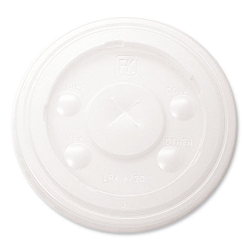 Rk Cup Lids, Fits 16 Oz To 20 Oz Cold Cups, Plastic, Translucent, 1,000/carton