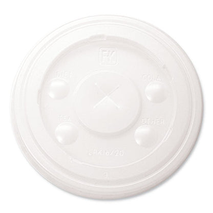 Rk Cup Lids, Fits 16 Oz To 20 Oz Cold Cups, Plastic, Translucent, 1,000/carton