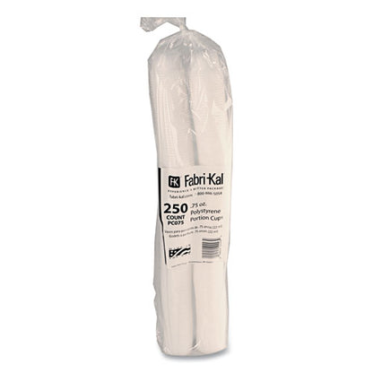 Portion Cups, 0.75 Oz, Plastic, Translucent, 125/sleeve, 20 Sleeve/carton