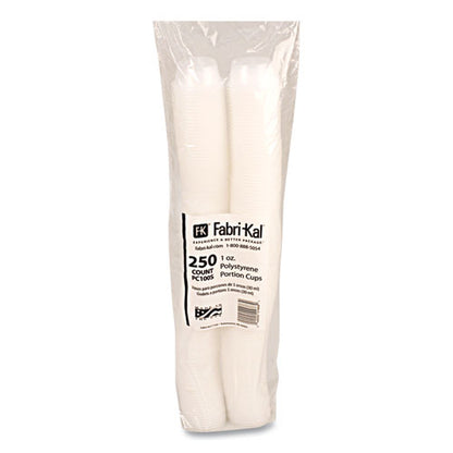 Portion Cups, Squat, 1 Oz, Plastic, Translucent, 125/sleeve, 20 Sleeve/carton