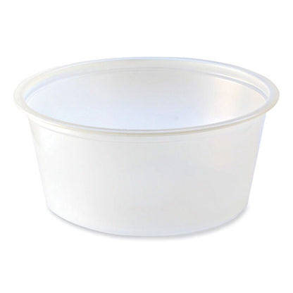 Portion Cups, 3.25 Oz, Plastic, Translucent, 125/sleeve, 20 Sleeve/carton