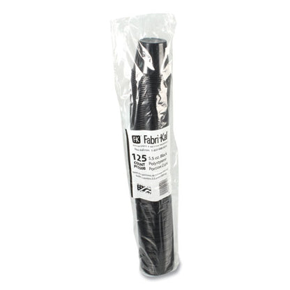 Portion Cups, 5.5 Oz, Plastic, Black, 125/sleeve, 20 Sleeves/carton