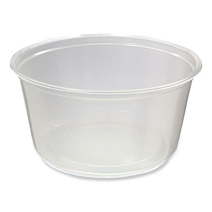Microwavable Deli Containers, 12 Oz, 4.6" Diameter X 2.3" H, Clear, Plastic, 500/carton