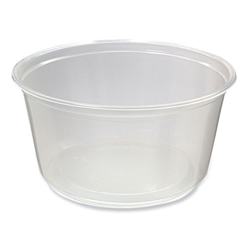 Microwavable Deli Containers, 12 Oz, 4.6" Diameter X 2.3" H, Clear, Plastic, 500/carton