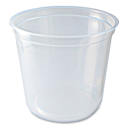 Microwavable Deli Containers, 24 Oz, 4.6" Diameter X 4.1" H, Clear, Plastic, 500/carton