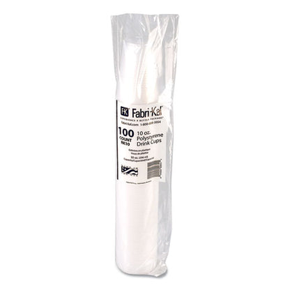Rk Ribbed Cold Drink Cups, 10 Oz, Plastic, Clear, 100/sleeve, 25 Sleeves/carton