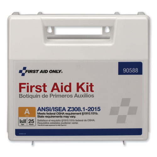 First Aid Kit For 25 People, 89 Pieces, Plastic Case