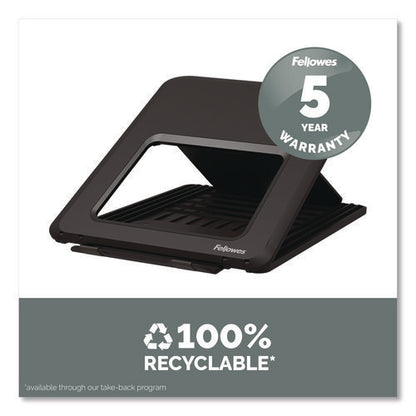 Breyta Laptop Stand, 9.25" X 10.55" X 0.55" To 8", Black, Supports Up To 8.8 Lbs