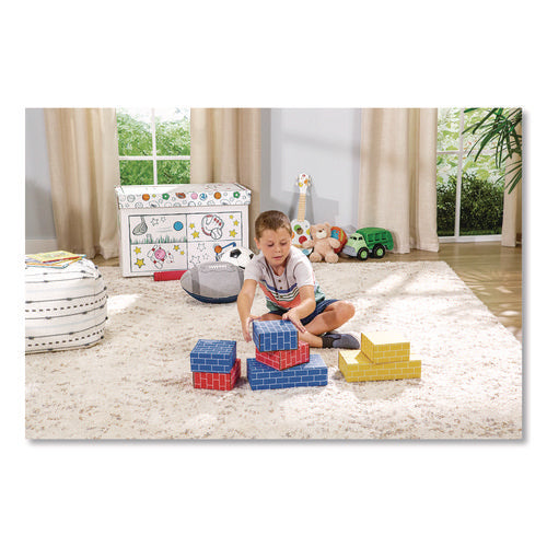 At Play Color In Toy Box, Sports Design, 1 Section, 39.27 Gal, 5.25 Cu Ft, 28" X 18" X 18", White/black