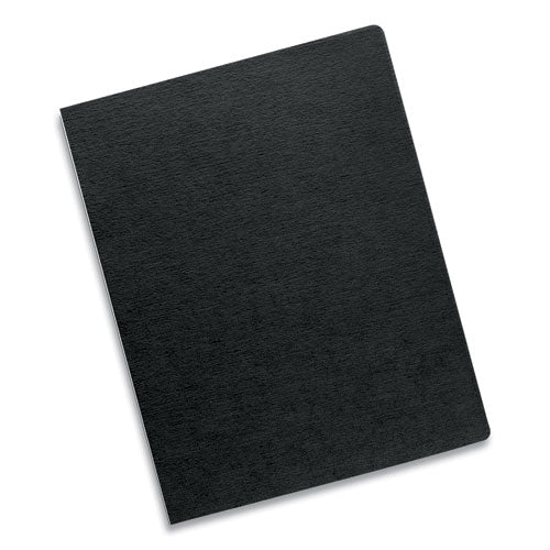 Expressions Linen Texture Presentation Covers For Binding Systems, Paper, Round Corners, 11.25 X 8.75, Black, 200/pack