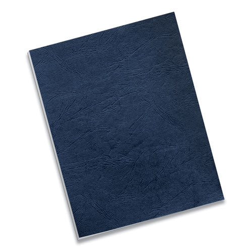 Expressions Classic Grain Texture Presentation Covers For Binding Systems, Paper, Square Corners, 11 X 8.5, Navy, 50/pack