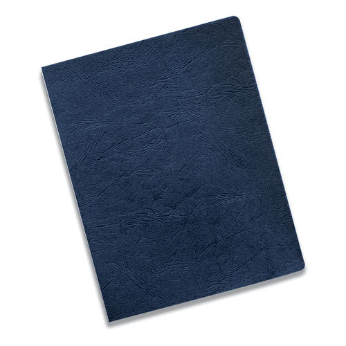 Expressions Classic Grain Texture Presentation Covers For Binding Systems, Paper, Round Corners, 11.25 X 8.75, Navy, 200/pack