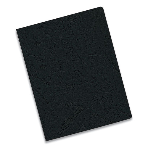 Expressions Classic Grain Texture Presentation Covers For Binding Systems, Paper, Round Corners, 11.25 X 8.75, Black, 200/pk
