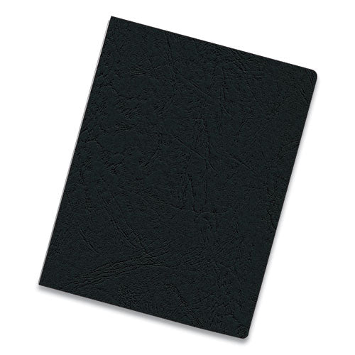 Expressions Classic Grain Texture Presentation Covers For Binding Systems, Paper, Round Corners, 11.25 X 8.75, Black, 200/pk