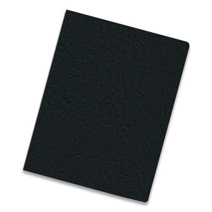 Expressions Classic Grain Texture Presentation Covers For Binding Systems, Paper, Round Corners, 11.25 X 8.75, Black, 200/pk