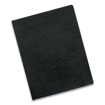 Executive Leather-like Presentation Cover, Plastic, Round Corners, 11.25 X 8.75, Black, 50/pack