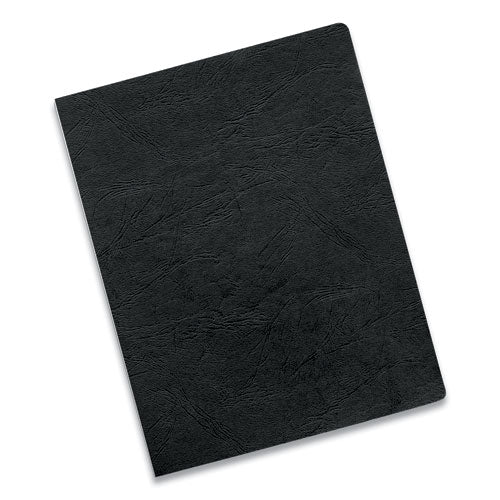 Executive Leather-like Presentation Cover, Plastic, Round Corners, 11.25 X 8.75, Black, 200/pack