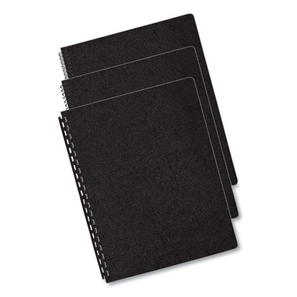 Executive Leather-like Presentation Cover, Plastic, Round Corners, 11.25 X 8.75, Black, 200/pack